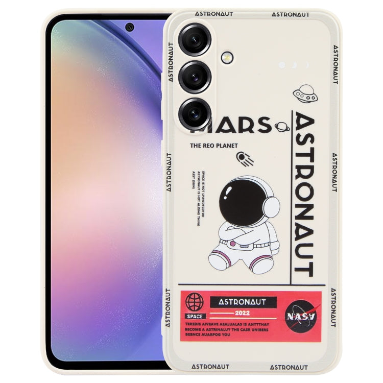 Astronaut Pattern Silicone Straight Edge Phone Case, For Samsung Galaxy A54 5G, For Samsung Galaxy S20 Ultra 5G, For Samsung Galaxy S20 FE