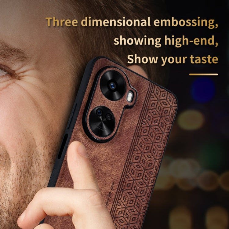 For Huawei nova 11 SE AZNS 3D Embossed Skin Feel Phone Case(Dark Green)