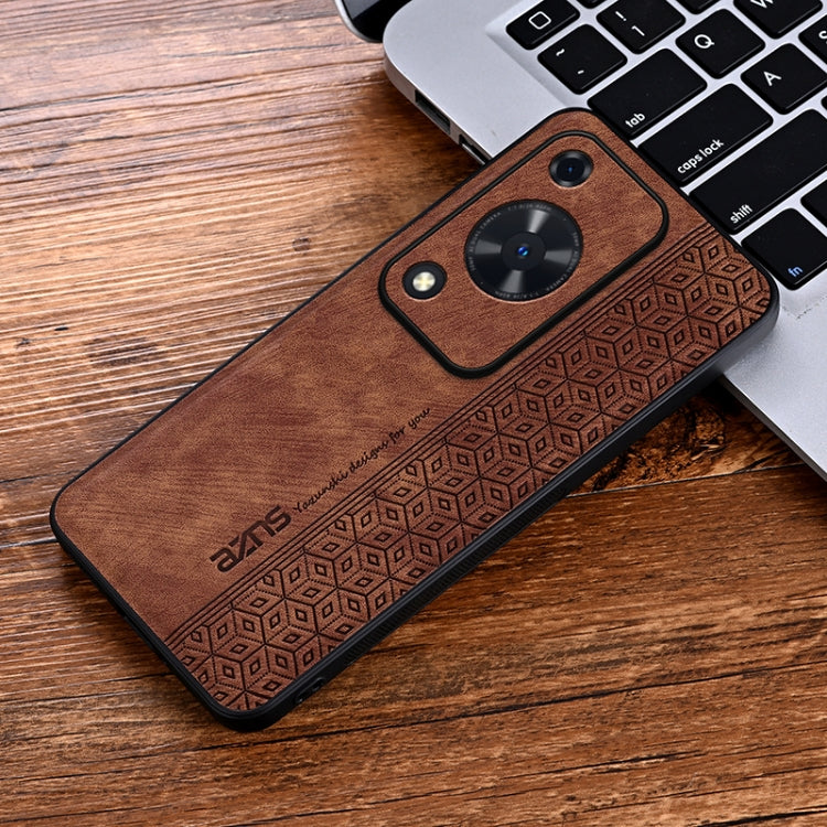 For Huawei Enjoy 70 AZNS 3D Embossed Skin Feel Phone Case(Brown)