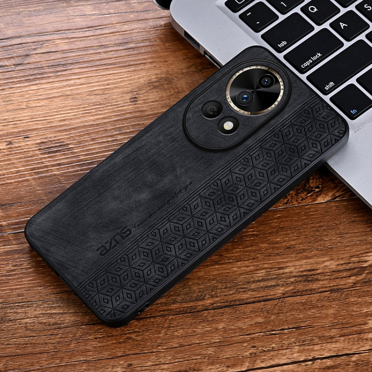 For Huawei nova 12 AZNS 3D Embossed Skin Feel Phone Case(Black)