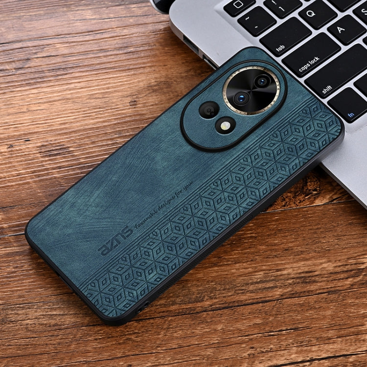 For Huawei nova 12 AZNS 3D Embossed Skin Feel Phone Case(Dark Green)