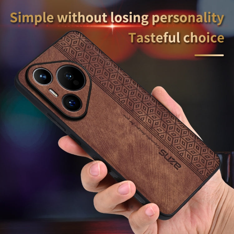 For Huawei Pura 70 AZNS 3D Embossed Skin Feel Phone Case(Purple)