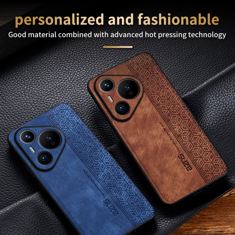 For Huawei Pura 70 AZNS 3D Embossed Skin Feel Phone Case(Purple)