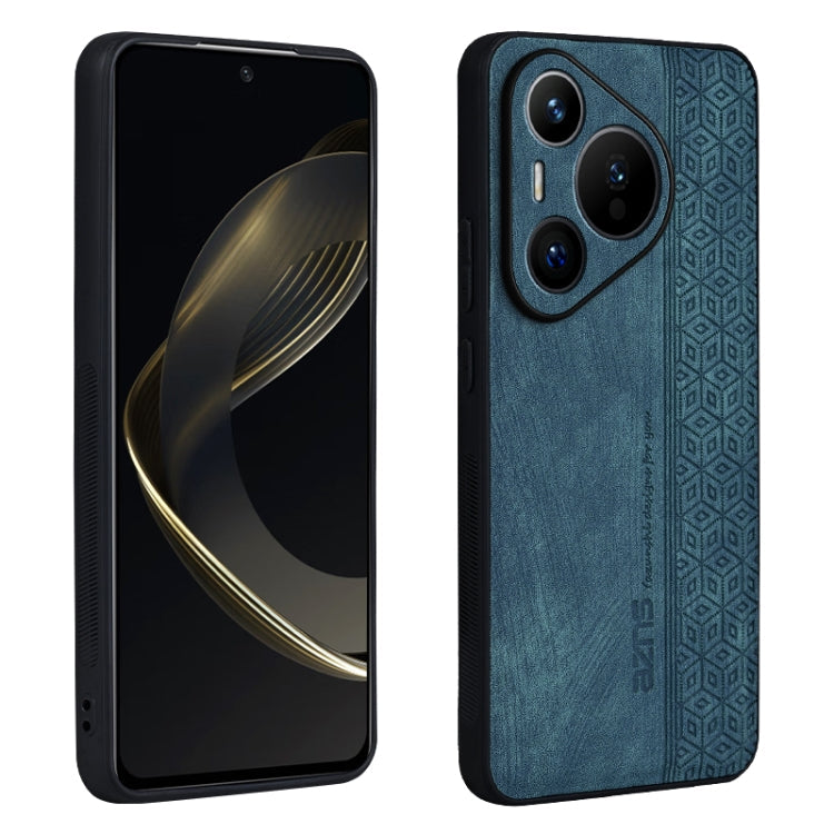 For Huawei Pura 70 Pro AZNS 3D Embossed Skin Feel Phone Case(Dark Green)