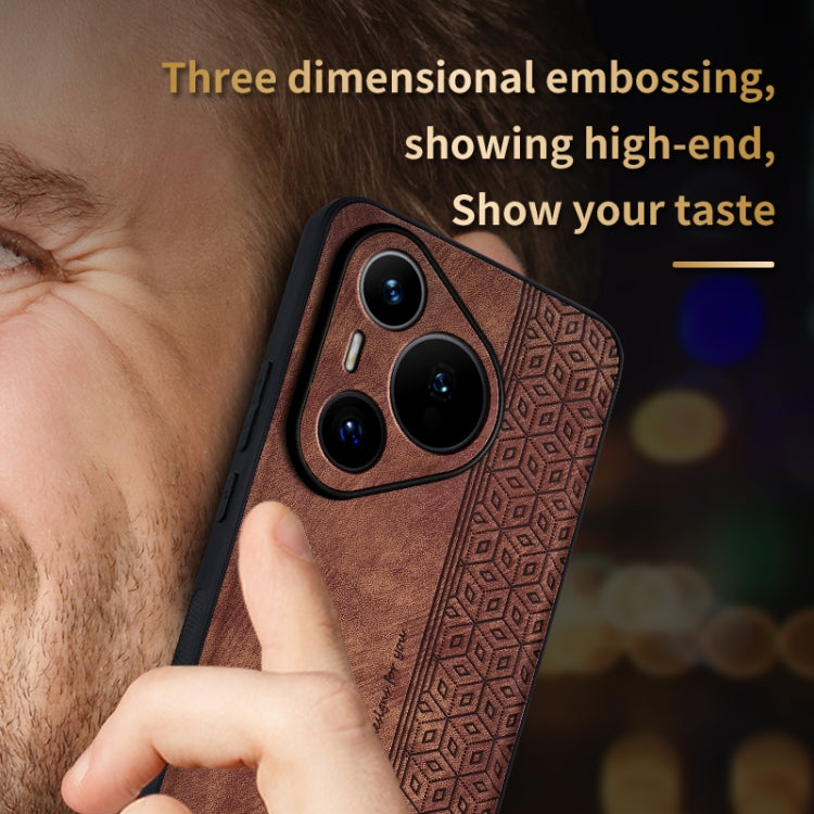 For Huawei Pura 70 Pro AZNS 3D Embossed Skin Feel Phone Case(Sapphire Blue)