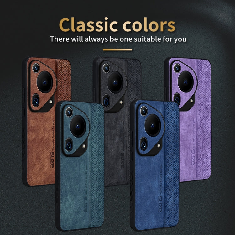 For Huawei Pura 70 Ultra AZNS 3D Embossed Skin Feel Phone Case(Dark Green)