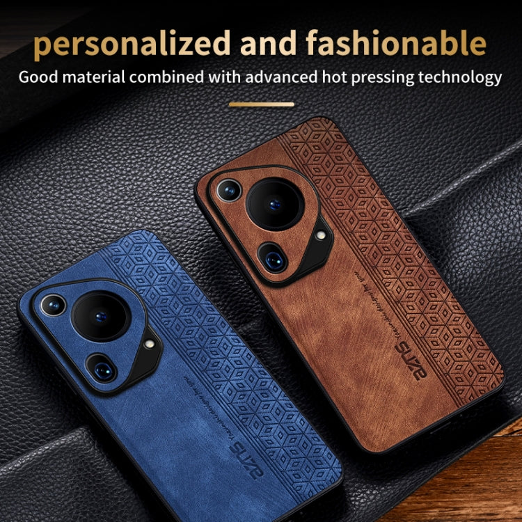 For Huawei Pura 70 Ultra AZNS 3D Embossed Skin Feel Phone Case(Brown)