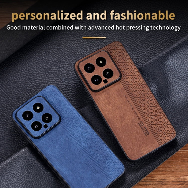 For Xiaomi 14 AZNS 3D Embossed Skin Feel Phone Case(Sapphire Blue)
