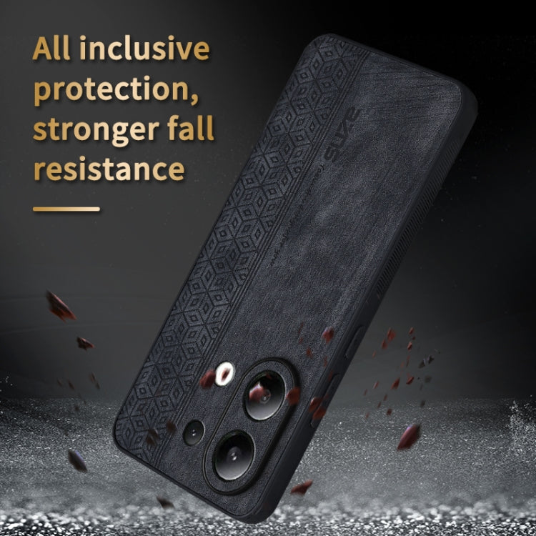 For Xiaomi Redmi Note 13 4G AZNS 3D Embossed Skin Feel Phone Case(Purple)
