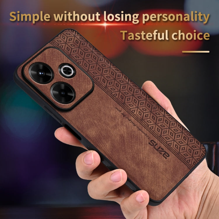 For Xiaomi Redmi 13 4G Global AZNS 3D Embossed Skin Feel Phone Case(Sapphire Blue)