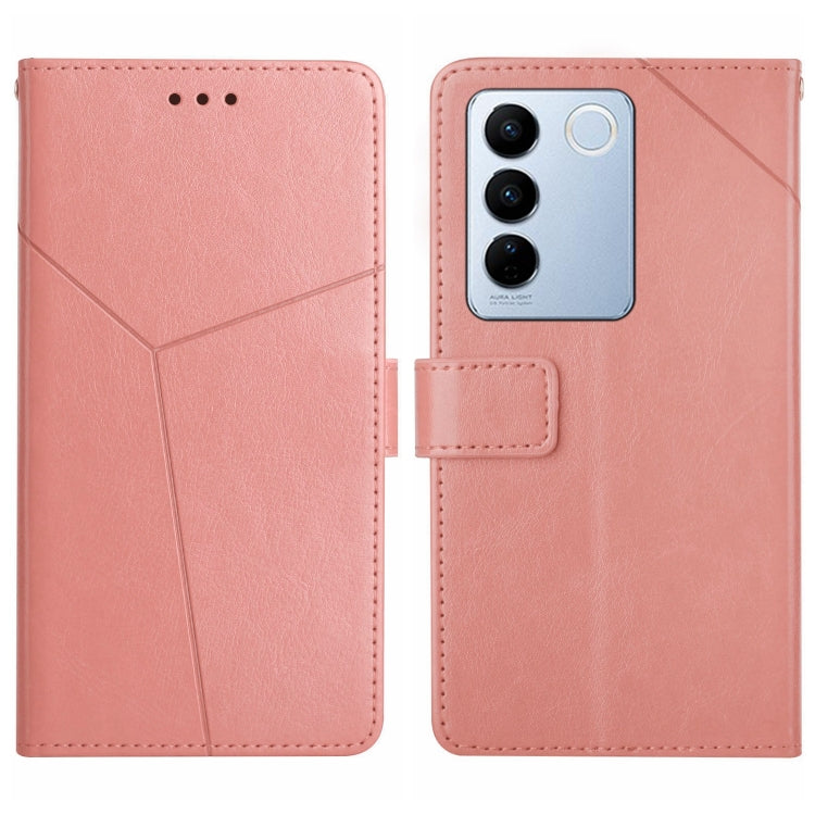 HT01 Y-shaped Pattern Flip Leather Phone Case, For vivo V27E 4G Global, For vivo Y02A 4G / Y02 4G / Y11 2023, For vivo Y55S 5G 2023 / Y55 5G / T1 5G, For vivo Y75 5G Global