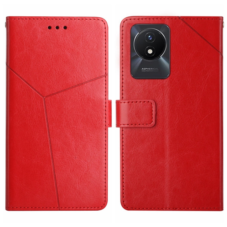 HT01 Y-shaped Pattern Flip Leather Phone Case, For vivo V27E 4G Global, For vivo Y02A 4G / Y02 4G / Y11 2023, For vivo Y55S 5G 2023 / Y55 5G / T1 5G, For vivo Y75 5G Global