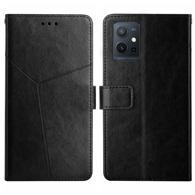 HT01 Y-shaped Pattern Flip Leather Phone Case, For vivo V27E 4G Global, For vivo Y02A 4G / Y02 4G / Y11 2023, For vivo Y55S 5G 2023 / Y55 5G / T1 5G, For vivo Y75 5G Global