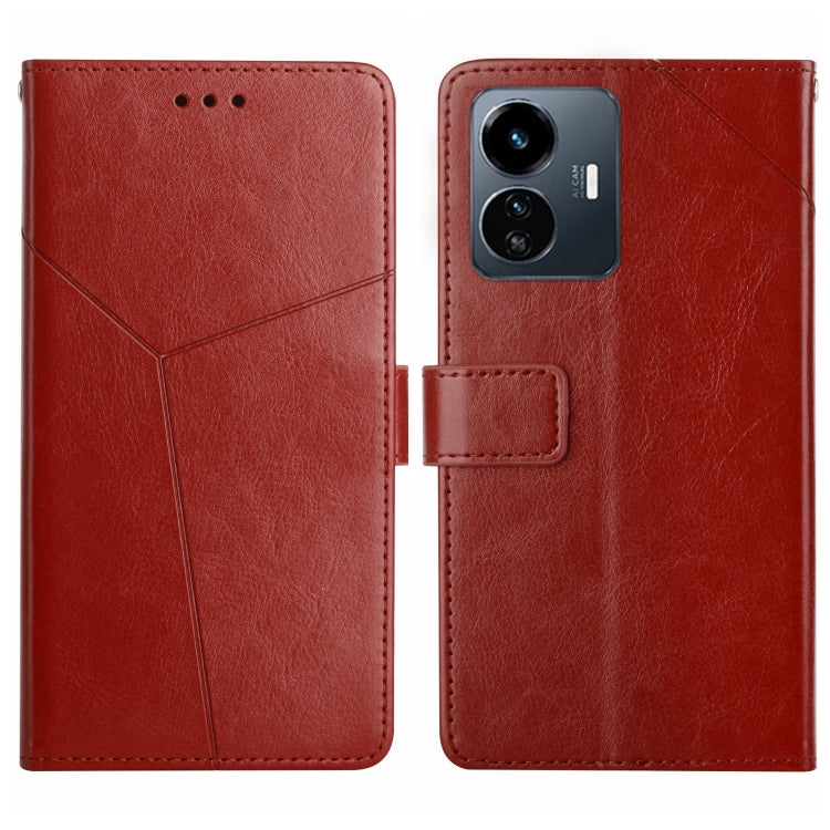 HT01 Y-shaped Pattern Flip Leather Phone Case, For vivo Y56 5G Global, For vivo Y02S Global / Y16 4G Global, For vivo Y77E 5G, For vivo Y77 5G Global / Y22S 4G Global