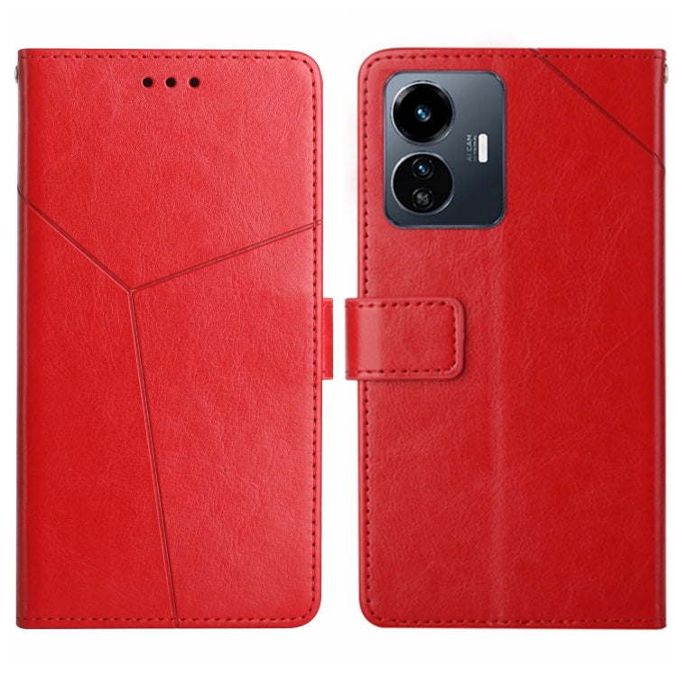 HT01 Y-shaped Pattern Flip Leather Phone Case, For vivo Y22 4G Global / Y35 4G Global