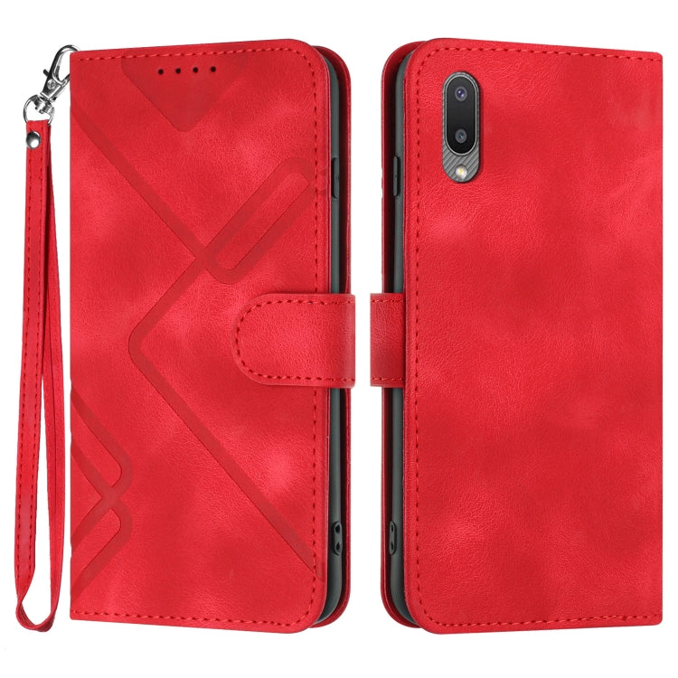Line Pattern Skin Feel Leather Phone Case, For Samsung Galaxy A32 4G, For Samsung Galaxy A02 EU Version, For Samsung Galaxy A72 4G/5G, For Samsung Galaxy A52 4G/5G
