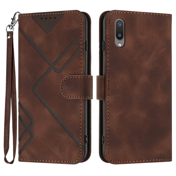 Line Pattern Skin Feel Leather Phone Case, For Samsung Galaxy A32 4G, For Samsung Galaxy A02 EU Version, For Samsung Galaxy A72 4G/5G, For Samsung Galaxy A52 4G/5G