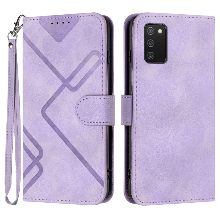 Line Pattern Skin Feel Leather Phone Case, For Samsung Galaxy S21 5G, For Samsung Galaxy S21+ 5G, For Samsung Galaxy S21 Ultra 5G, For Samsung Galaxy A02s 164mm