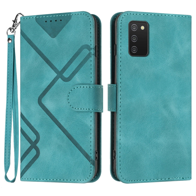 Line Pattern Skin Feel Leather Phone Case, For Samsung Galaxy S21 5G, For Samsung Galaxy S21+ 5G, For Samsung Galaxy S21 Ultra 5G, For Samsung Galaxy A02s 164mm