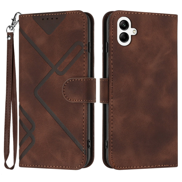 Line Pattern Skin Feel Leather Phone Case, For Samsung Galaxy A34 5G, For Samsung Galaxy A54 5G, For Samsung Galaxy A04e, For Samsung Galaxy S23 Ultra 5G