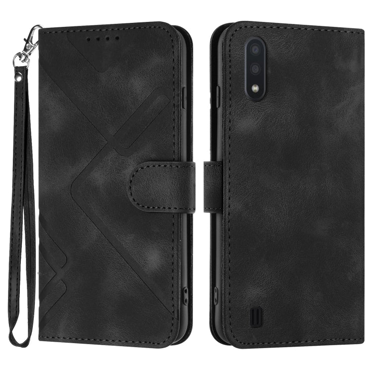 Line Pattern Skin Feel Leather Phone Case, For Samsung Galaxy A40, For Samsung Galaxy A10 / M10, For Samsung Galaxy A20 / A30, For Samsung Galaxy S10e