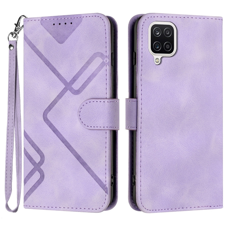 Line Pattern Skin Feel Leather Phone Case, For Samsung Galaxy A12, For Samsung Galaxy Note20 Ultra, For Samsung Galaxy Note20, For Samsung Galaxy A01 / M01