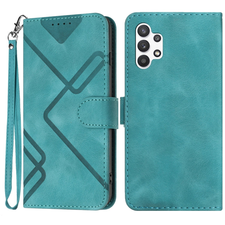 Line Pattern Skin Feel Leather Phone Case, For Samsung Galaxy A33 5G, For Samsung Galaxy A13 4G, For Samsung Galaxy S22 Ultra 5G, For Samsung Galaxy S22+ 5G