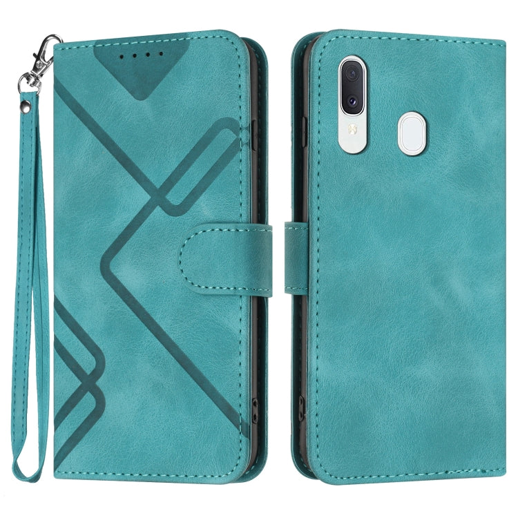 Line Pattern Skin Feel Leather Phone Case, For Samsung Galaxy A20s, For Samsung Galaxy Note10+, For Samsung Galaxy A20e / A10e, For Samsung Galaxy A70