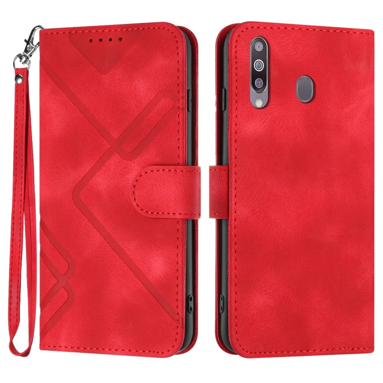 Line Pattern Skin Feel Leather Phone Case, For Samsung Galaxy A20s, For Samsung Galaxy Note10+, For Samsung Galaxy A20e / A10e, For Samsung Galaxy A70
