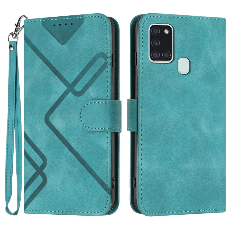 Line Pattern Skin Feel Leather Phone Case, For Samsung Galaxy A21s, For Samsung Galaxy A51 5G, For Samsung Galaxy A71 5G, For Samsung Galaxy A31