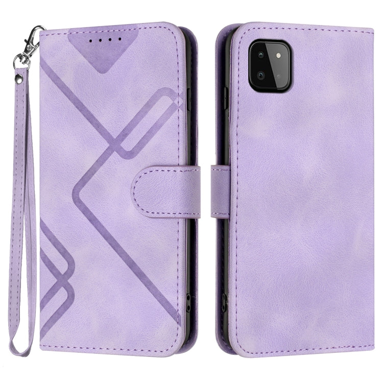 Line Pattern Skin Feel Leather Phone Case, For Samsung Galaxy A41, For Samsung Galaxy A22 4G, For Samsung Galaxy A22 5G, For Samsung Galaxy S21 FE 5G