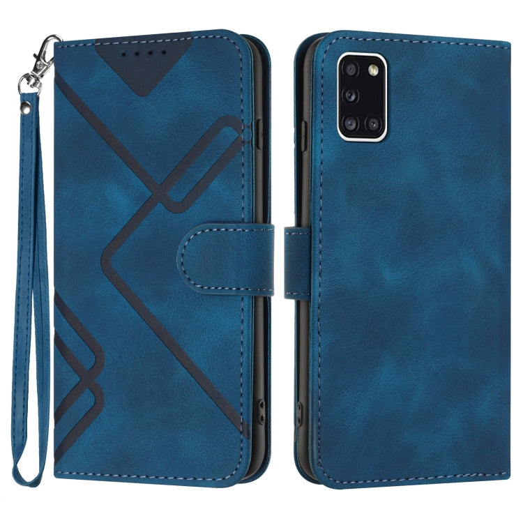Line Pattern Skin Feel Leather Phone Case, For Samsung Galaxy A21s, For Samsung Galaxy A51 5G, For Samsung Galaxy A71 5G, For Samsung Galaxy A31