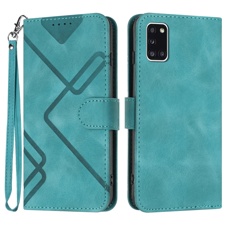 Line Pattern Skin Feel Leather Phone Case, For Samsung Galaxy A21s, For Samsung Galaxy A51 5G, For Samsung Galaxy A71 5G, For Samsung Galaxy A31