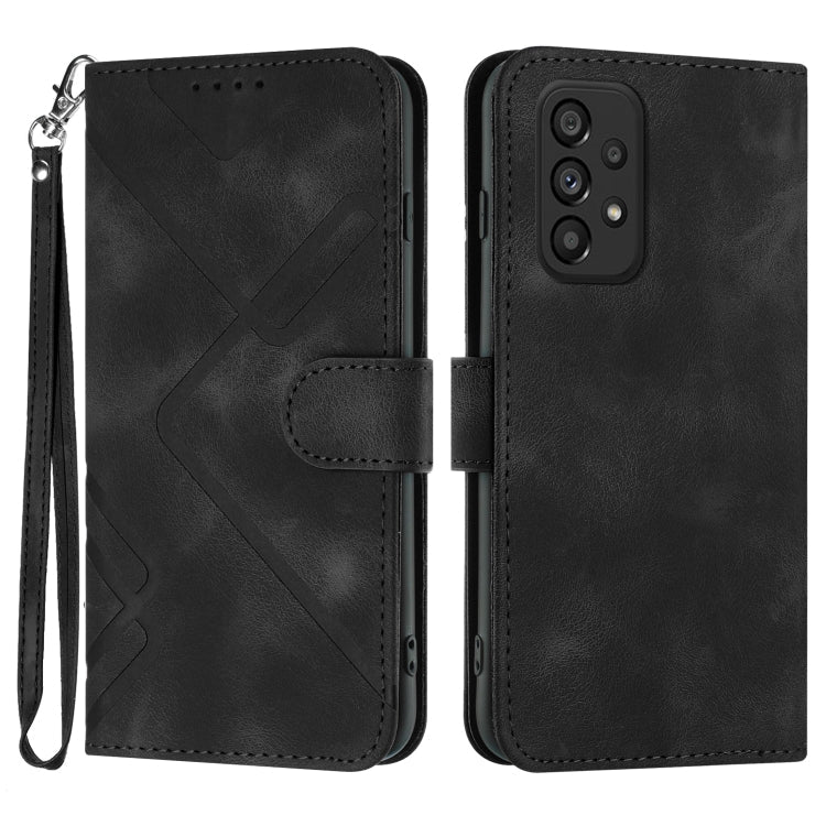 Line Pattern Skin Feel Leather Phone Case, For Samsung Galaxy A32 4G, For Samsung Galaxy A02 EU Version, For Samsung Galaxy A72 4G/5G, For Samsung Galaxy A52 4G/5G
