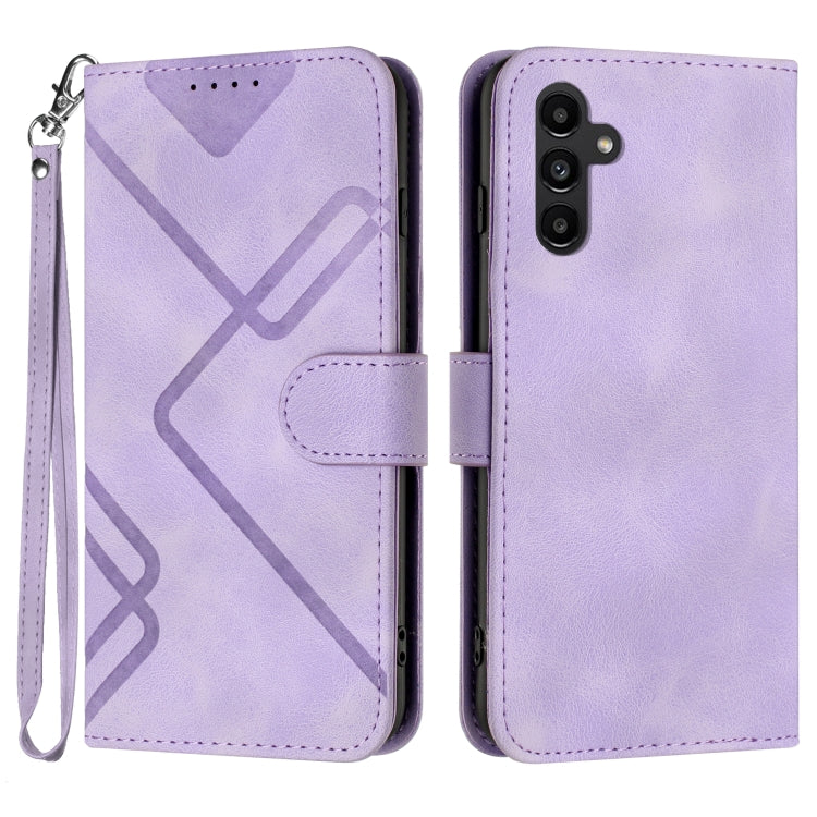 Line Pattern Skin Feel Leather Phone Case, For Samsung Galaxy A34 5G, For Samsung Galaxy A54 5G, For Samsung Galaxy A04e, For Samsung Galaxy S23 Ultra 5G