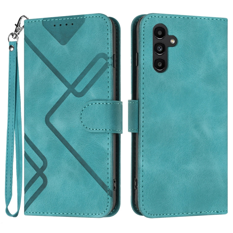 Line Pattern Skin Feel Leather Phone Case, For Samsung Galaxy A34 5G, For Samsung Galaxy A54 5G, For Samsung Galaxy A04e, For Samsung Galaxy S23 Ultra 5G