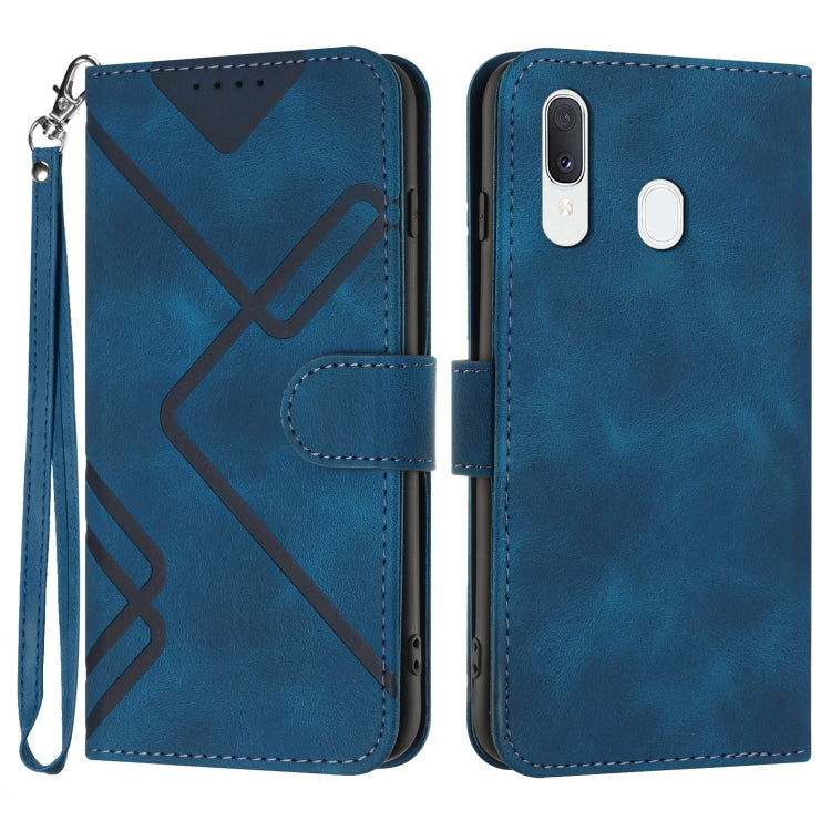 Line Pattern Skin Feel Leather Phone Case, For Samsung Galaxy A40, For Samsung Galaxy A10 / M10, For Samsung Galaxy A20 / A30, For Samsung Galaxy S10e