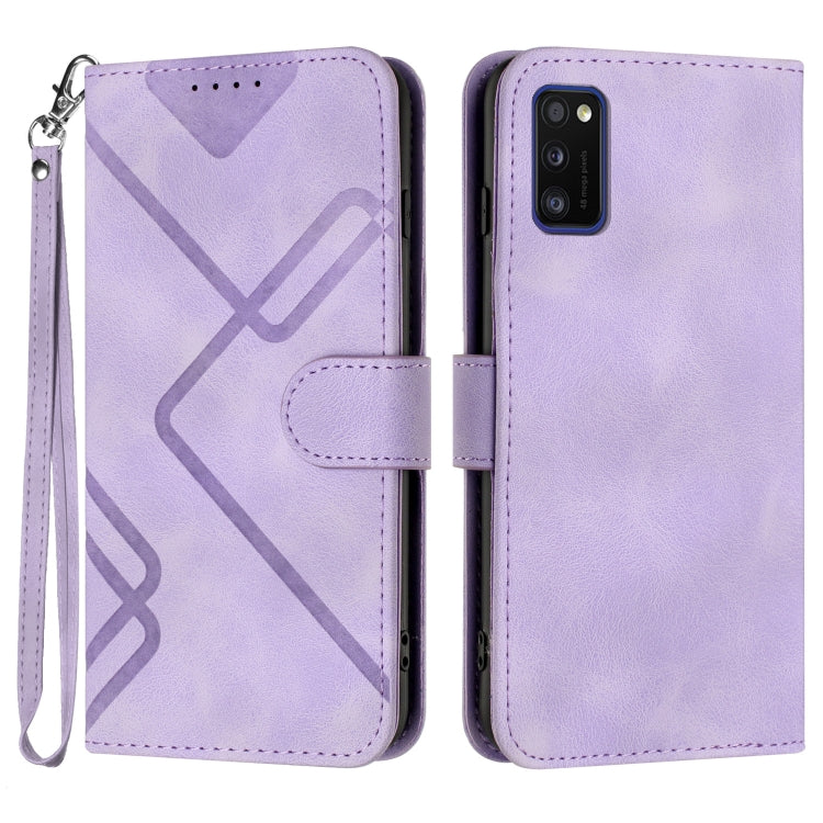 Line Pattern Skin Feel Leather Phone Case, For Samsung Galaxy A41, For Samsung Galaxy A22 4G, For Samsung Galaxy A22 5G, For Samsung Galaxy S21 FE 5G