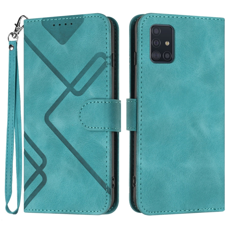 Line Pattern Skin Feel Leather Phone Case, For Samsung Galaxy A21s, For Samsung Galaxy A51 5G, For Samsung Galaxy A71 5G, For Samsung Galaxy A31