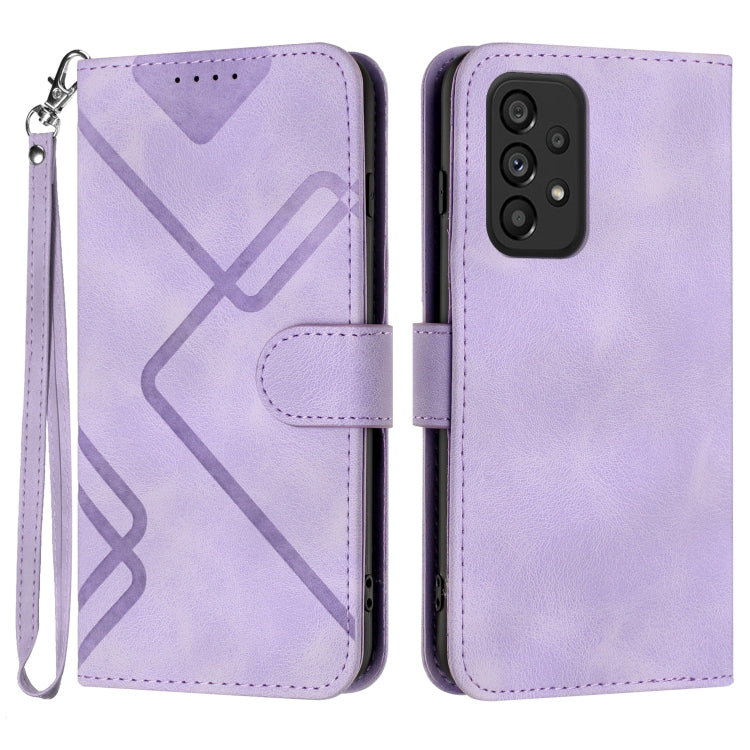 Line Pattern Skin Feel Leather Phone Case, For Samsung Galaxy A32 4G, For Samsung Galaxy A02 EU Version, For Samsung Galaxy A72 4G/5G, For Samsung Galaxy A52 4G/5G