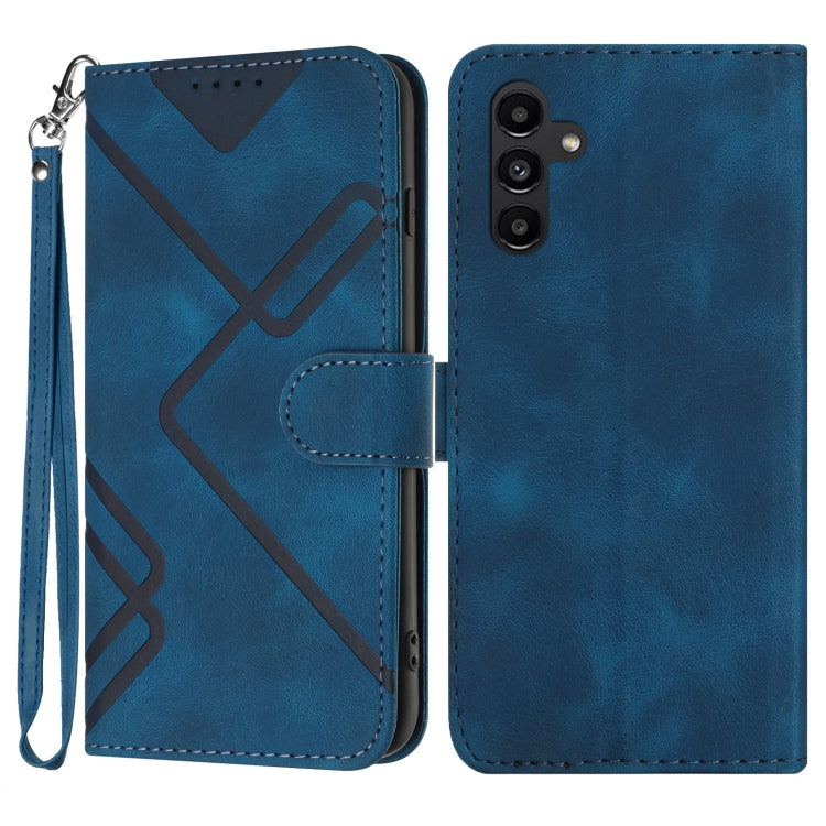 Line Pattern Skin Feel Leather Phone Case, For Samsung Galaxy A34 5G, For Samsung Galaxy A54 5G, For Samsung Galaxy A04e, For Samsung Galaxy S23 Ultra 5G