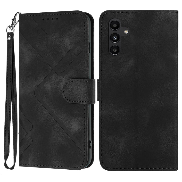 Line Pattern Skin Feel Leather Phone Case, For Samsung Galaxy A34 5G, For Samsung Galaxy A54 5G, For Samsung Galaxy A04e, For Samsung Galaxy S23 Ultra 5G
