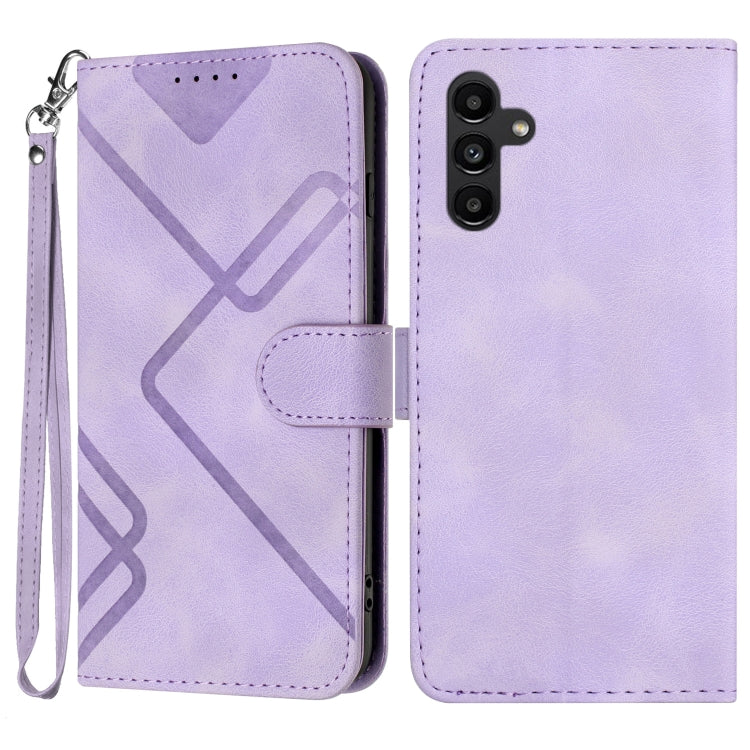 Line Pattern Skin Feel Leather Phone Case, For Samsung Galaxy A34 5G, For Samsung Galaxy A54 5G, For Samsung Galaxy A04e, For Samsung Galaxy S23 Ultra 5G