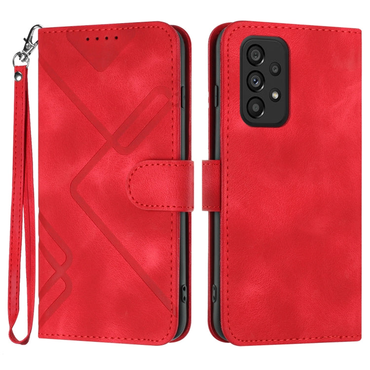 Line Pattern Skin Feel Leather Phone Case, For Samsung Galaxy A32 4G, For Samsung Galaxy A02 EU Version, For Samsung Galaxy A72 4G/5G, For Samsung Galaxy A52 4G/5G