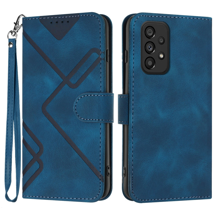 Line Pattern Skin Feel Leather Phone Case, For Samsung Galaxy A32 4G, For Samsung Galaxy A02 EU Version, For Samsung Galaxy A72 4G/5G, For Samsung Galaxy A52 4G/5G