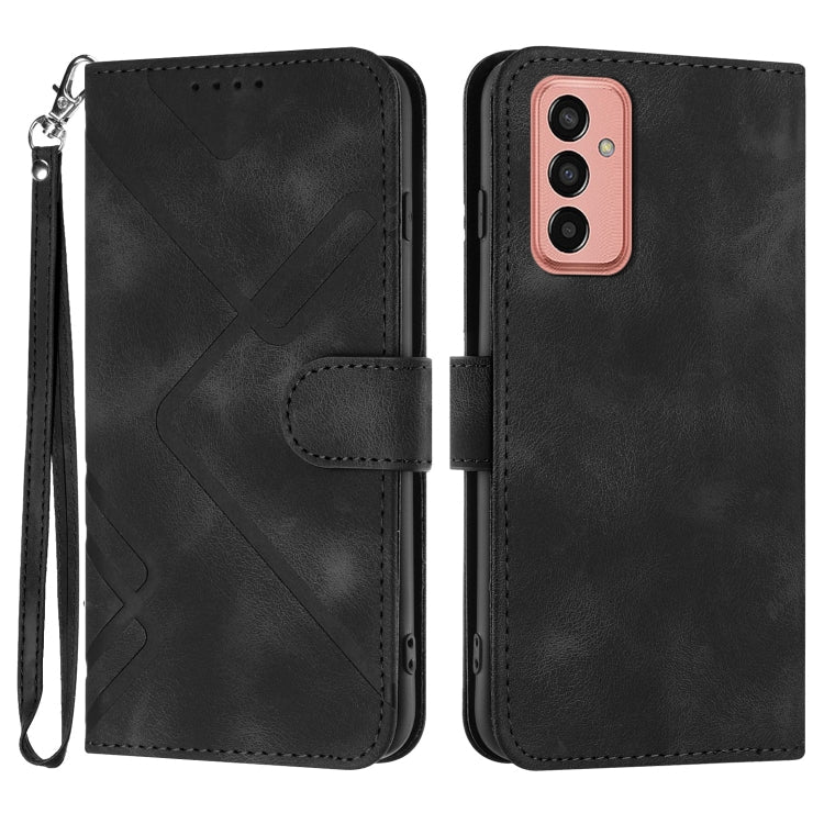 Line Pattern Skin Feel Leather Phone Case, For Samsung Galaxy S23+ 5G, For Samsung Galaxy S23 5G, For Samsung Galaxy A14 5G, For Samsung Galaxy M13 India / F13