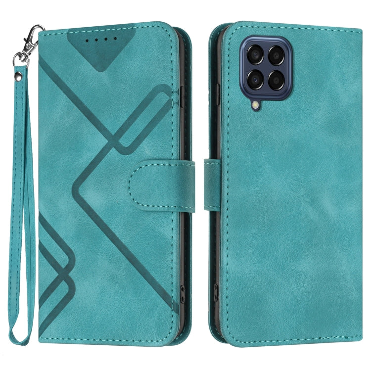Line Pattern Skin Feel Leather Phone Case, For Samsung Galaxy M33 5G Global, For Samsung Galaxy A53 5G, For Samsung Galaxy A73 5G, For Samsung Galaxy A03 Core