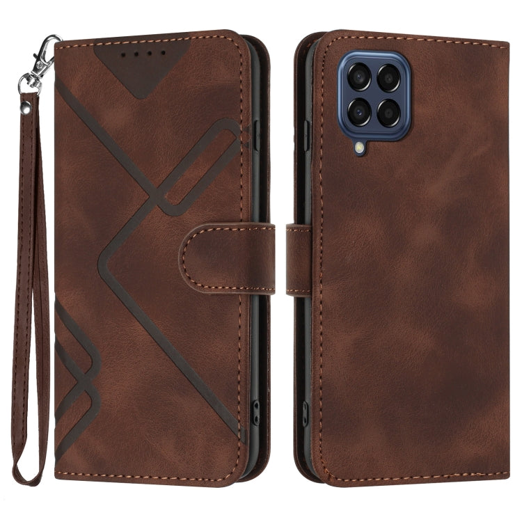 Line Pattern Skin Feel Leather Phone Case, For Samsung Galaxy S20 FE, For Samsung Galaxy Xcover6 Pro, For Samsung Galaxy M53 5G, For Samsung Galaxy A23 4G