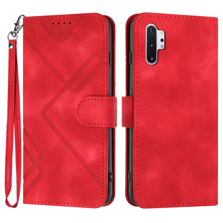 Line Pattern Skin Feel Leather Phone Case, For Samsung Galaxy A20s, For Samsung Galaxy Note10+, For Samsung Galaxy A20e / A10e, For Samsung Galaxy A70