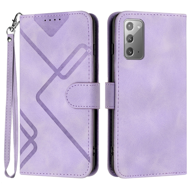Line Pattern Skin Feel Leather Phone Case, For Samsung Galaxy A12, For Samsung Galaxy Note20 Ultra, For Samsung Galaxy Note20, For Samsung Galaxy A01 / M01